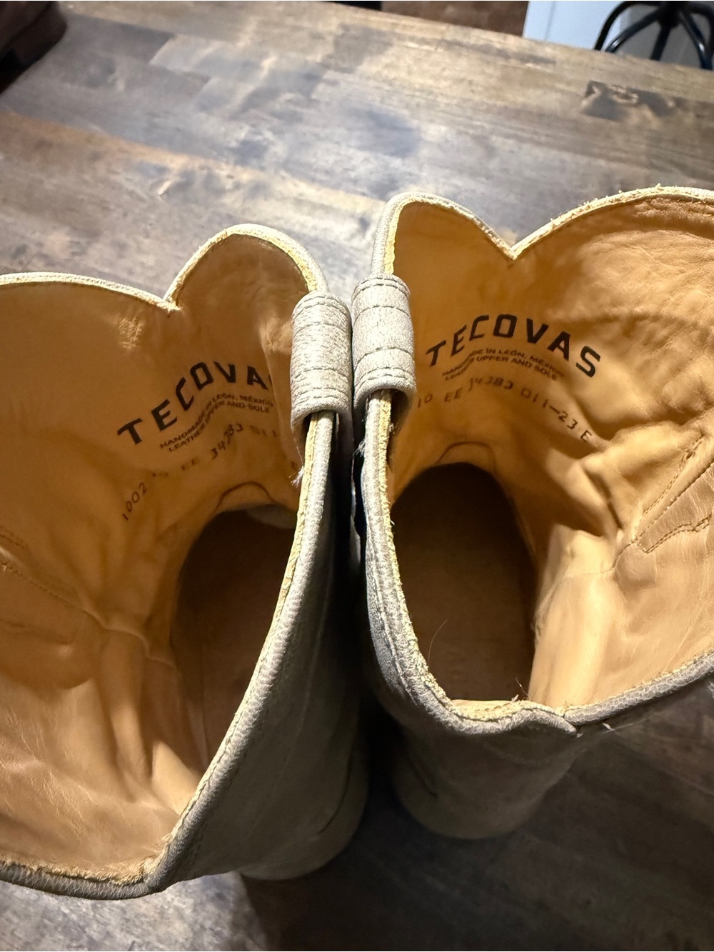 Tecovas The Earl Men's Taupe Leather Western Boots - Picture 4 of 5